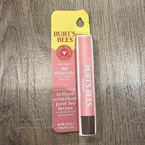 3/$9 NEW Burt's Bees Peony lip shimmer light pink